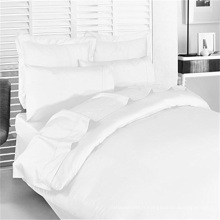 100% coton 300 fils compte king size housse de couette ensemble de draps